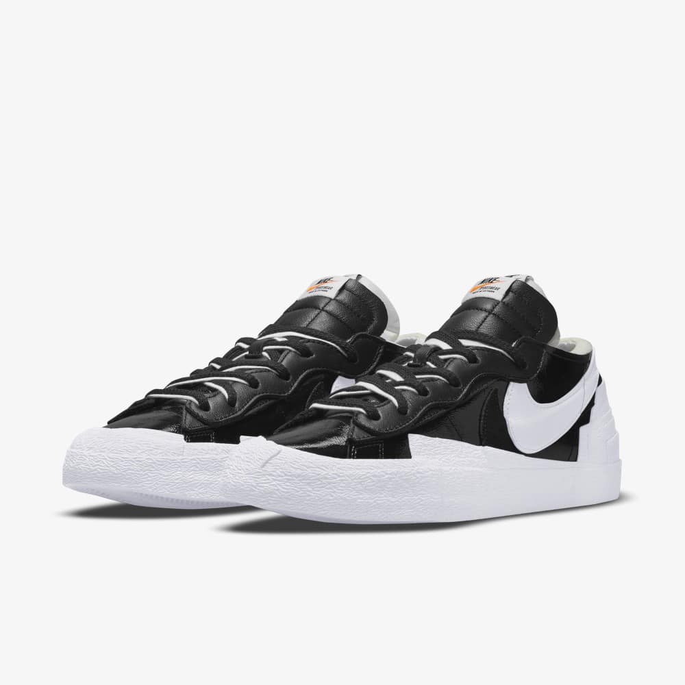 Sacai x Nike Blazer Low Black Patent DM6443 001 Grailify
